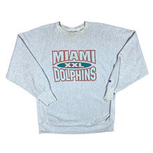 Load image into Gallery viewer, Vintage 90's Champion Reverse Weave NFL MIAMI DOLPHINS Graphic Distressed Sweatshirt