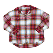 Load image into Gallery viewer, OLD NAVY "The Boyfriend Shirt" Plaid Check Long Sleeve Cotton Flannel Shirt
