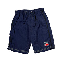 Load image into Gallery viewer, JOHN GALLIANO Beach Wear Navy Blue Patch Logo Nylon Shell Board Shorts