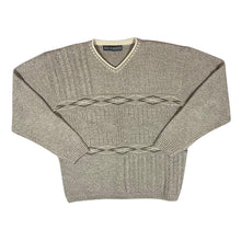 Load image into Gallery viewer, Vintage KARL ALEXANDER Grandad Patterned Knit Acrylic V-Neck Sweater Jumper