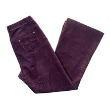 Load image into Gallery viewer, Early 00's LAURA ASHLEY Floral Pocket Purple Corduroy Cord Trousers