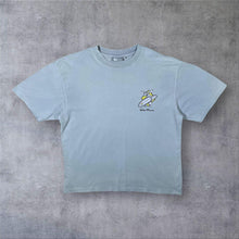 Load image into Gallery viewer, Early 00's Uber Moose Surfer Cartoon Graphic Faded Grey Cotton T-Shirt