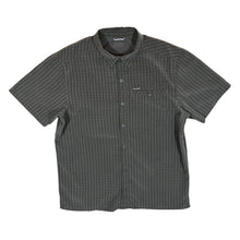 Load image into Gallery viewer, COLUMBIA Dark Grey Black Check Polyester Blend Short Sleeve Utility Shirt