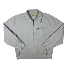 Load image into Gallery viewer, Vintage Natural Classics Beige Check Lined Canvas Cotton Bomber Jacket