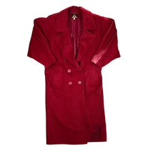 Load image into Gallery viewer, Vintage 90's FEMINELLA Made In England Heavy Wool Red Over Coat