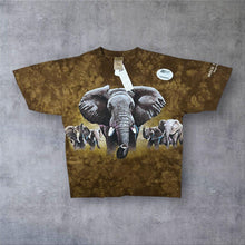 Load image into Gallery viewer, Vintage 90’s Habitat “Busch Gardens” Elephant Animal Nature Wildlife Graphic Tie Dye T-Shirt