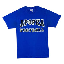 Load image into Gallery viewer, APOPKA FOOTBALL "State Champs" College Sports Spellout Graphic Blue T-Shirt