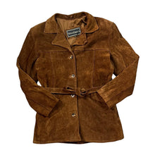 Load image into Gallery viewer, Vintage 90's WOODLAND Heavyweight Brown Genuine Suede Leather Button Jacket