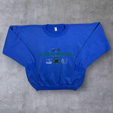 Load image into Gallery viewer, Vintage 80's Sailing Boating Nautical Spellout Graphic Blue Sweatshirt