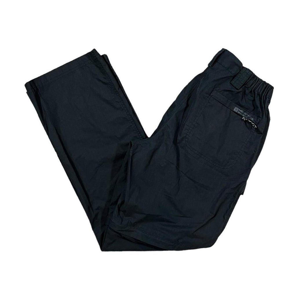 MOUNTAIN WAREHOUSE Classic Black Outdoor Hiking Straight Leg Trousers Bottoms