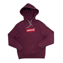 Load image into Gallery viewer, LEVI&#39;S Classic Embroidered Red Tab Logo Patch Burgundy Pullover Hoodie

