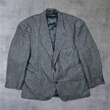 Load image into Gallery viewer, Vintage Gianfranco Ruffini Grey Herringbone Tweed Camel Hair Blend Blazer Jacket