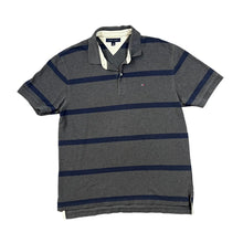 Load image into Gallery viewer, TOMMY HILFIGER Classic Striped Embroidered Mini Logo Short Sleeve Polo Shirt
