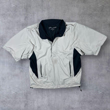 Load image into Gallery viewer, DryJoys by FootJoy Cream Black Golf Short Sleeve Pullover Windbreaker Top