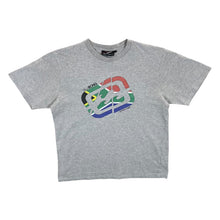 Load image into Gallery viewer, Early 00's BILLABONG "Jeffreys Bay" Surfer Logo Spellout Graphic Grey T-Shirt
