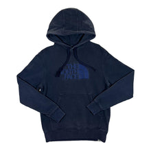 Load image into Gallery viewer, THE NORTH FACE TNF Classic Embroidered Big Logo Spellout Navy Blue Hoodie
