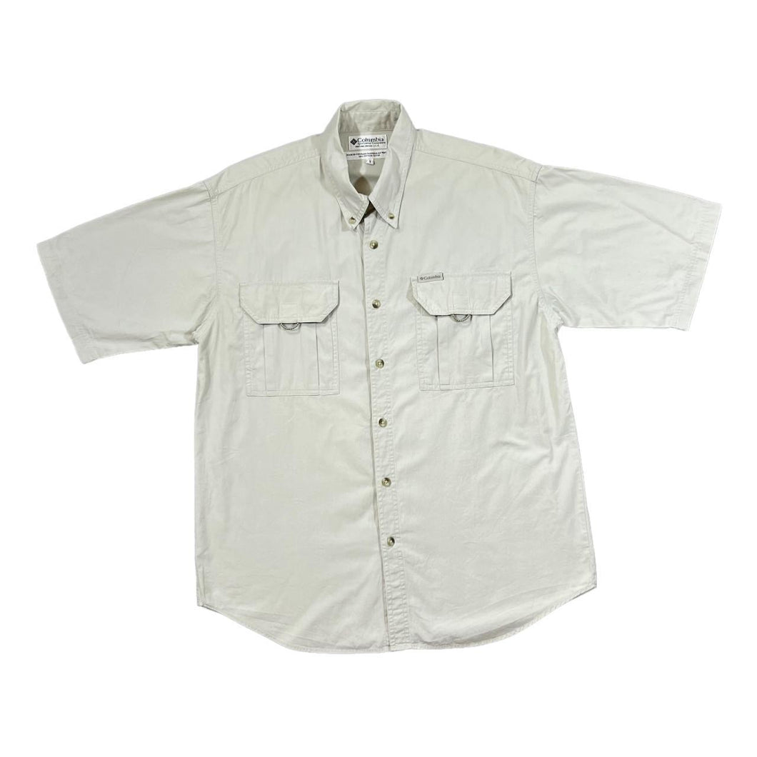 Vintage COLUMBIA SPORTSWEAR Classic Short Sleeve Button-Up Cotton Safari Outdoor Shirt