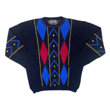 Load image into Gallery viewer, Vintage 90's BASIC LINE Crazy Abstract Patterned Acrylic Knit Sweater Jumper