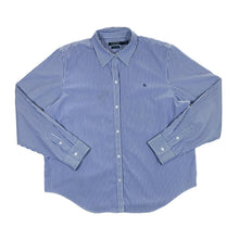 Load image into Gallery viewer, Vintage LAUREN RALPH LAUREN "Non Iron" Blue White Striped Long Sleeve Cotton Shirt