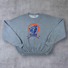 Load image into Gallery viewer, Early 00's Jerzees Flora Wolves Illinois College Sports Graphic Grey Sweatshirt