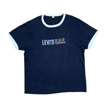 Load image into Gallery viewer, Vintage 90's LEVI'S TEE "Levi's USA" Spellout Graphic Ringer T-Shirt