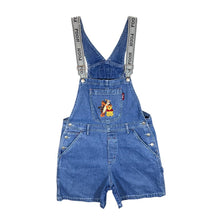 Load image into Gallery viewer, Vintage 90's Disney POOH Tigger Winnie Embroidered Blue Denim Dungarees Shortall