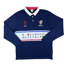 Load image into Gallery viewer, RUGBY WORLD CUP "France 2023" Embroidered Colour Block Long Sleeve Polo Shirt
