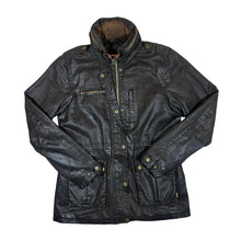 Load image into Gallery viewer, FAT FACE Heritage Range Hooded Dark Brown Wax Jacket