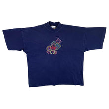 Load image into Gallery viewer, Vintage 90's The Sweater Shop Embroidered Spellout Navy Blue Single Stitch T-Shirt