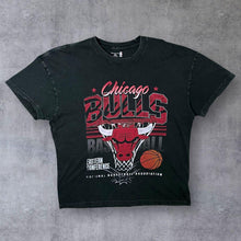 Load image into Gallery viewer, Abercrombie & Fitch NBA Chicago Bulls Basketball Graphic Washed Black T-Shirt