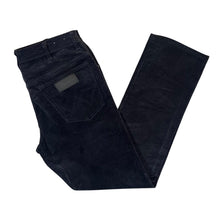 Load image into Gallery viewer, WRANGLER "Texas Slim" Classic Black Corduroy Cord Straight Leg Trousers