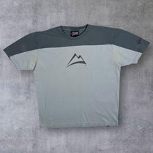 Load image into Gallery viewer, Early 00's Coors Beer Logo Grey Colour Block Short Sleeve Distressed T-Shirt