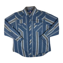 Load image into Gallery viewer, DICKIES Multi Striped Pearl Snap Popper Cowboy Western Shirt