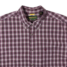 Load image into Gallery viewer, Vintage Timberland Red Grey Plaid Check Long Sleeve Button-Up Cotton Shirt