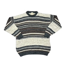 Load image into Gallery viewer, Vintage 90's INVICTA Grandad Striped Patterned Acrylic Knit Sweater Jumper