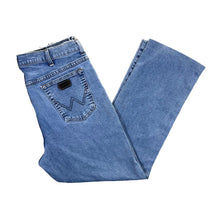 Load image into Gallery viewer, WRANGLER "Texas Stretch" Classic Blue Denim Straight Leg Jeans