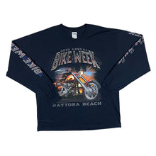 Load image into Gallery viewer, DAYTONA BEACH BIKE WEEK (2007) Souvenir Biker Graphic Long Sleeve Black T-Shirt