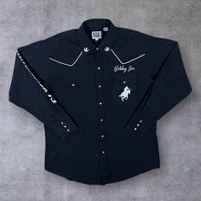 Load image into Gallery viewer, Vintage Ely Cattleman "Winchester 73" Cowboy Western Black Long Sleeve Shirt