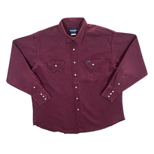 Load image into Gallery viewer, Vintage Wrangler Cowboy Western Pearl Snap Popper Long Sleeve Heavy Cotton Shirt