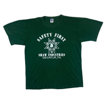 Load image into Gallery viewer, Vintage 90's Russell Athletic SAFETY FIRST Company Graphic Green Single Stitch T-Shirt