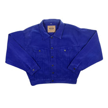 Load image into Gallery viewer, Vintage Iron Hammer Work Wear Blue Cotton Button Trucker Jacket
