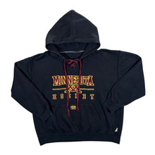 Load image into Gallery viewer, Vintage Easton MINNESOTA HOCKEY Embroidered Ice Hockey Spellout Black Pullover Hoodie