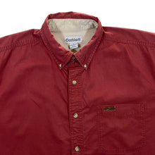 Load image into Gallery viewer, Vintage Carhartt Classic Red Short Sleeve Cotton Button-Up Shirt