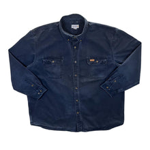 Load image into Gallery viewer, Vintage Carhartt "Original Fit" Navy Blue Long Sleeve Heavy Cotton Distressed Shirt
