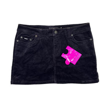 Load image into Gallery viewer, Early 00's MAMBO Y2K Surfer Skater Black Corduroy Cord Mini Skirt
