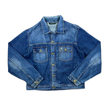 Load image into Gallery viewer, Vintage TIMBERLAND WEATHERGEAR Classic Mini Logo Blue Denim Trucker Jacket