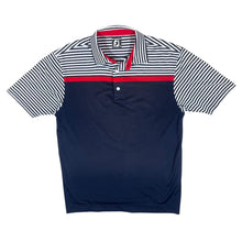 Load image into Gallery viewer, FOOTJOY Athletic Fit Colour Block Striped Golf Short Sleeve Polo Shirt