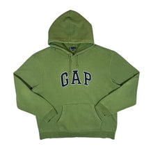 Load image into Gallery viewer, GAP Classic Embroidered Big Logo Spellout Green Pullover Hoodie