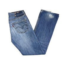 Load image into Gallery viewer, LEVI'S 501 Classic Blue Denim Straight Leg Distressed Jeans