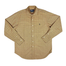Load image into Gallery viewer, Vintage POLO RALPH LAUREN "Stanton Classic Fit" Brown Check Long Sleeve Shirt